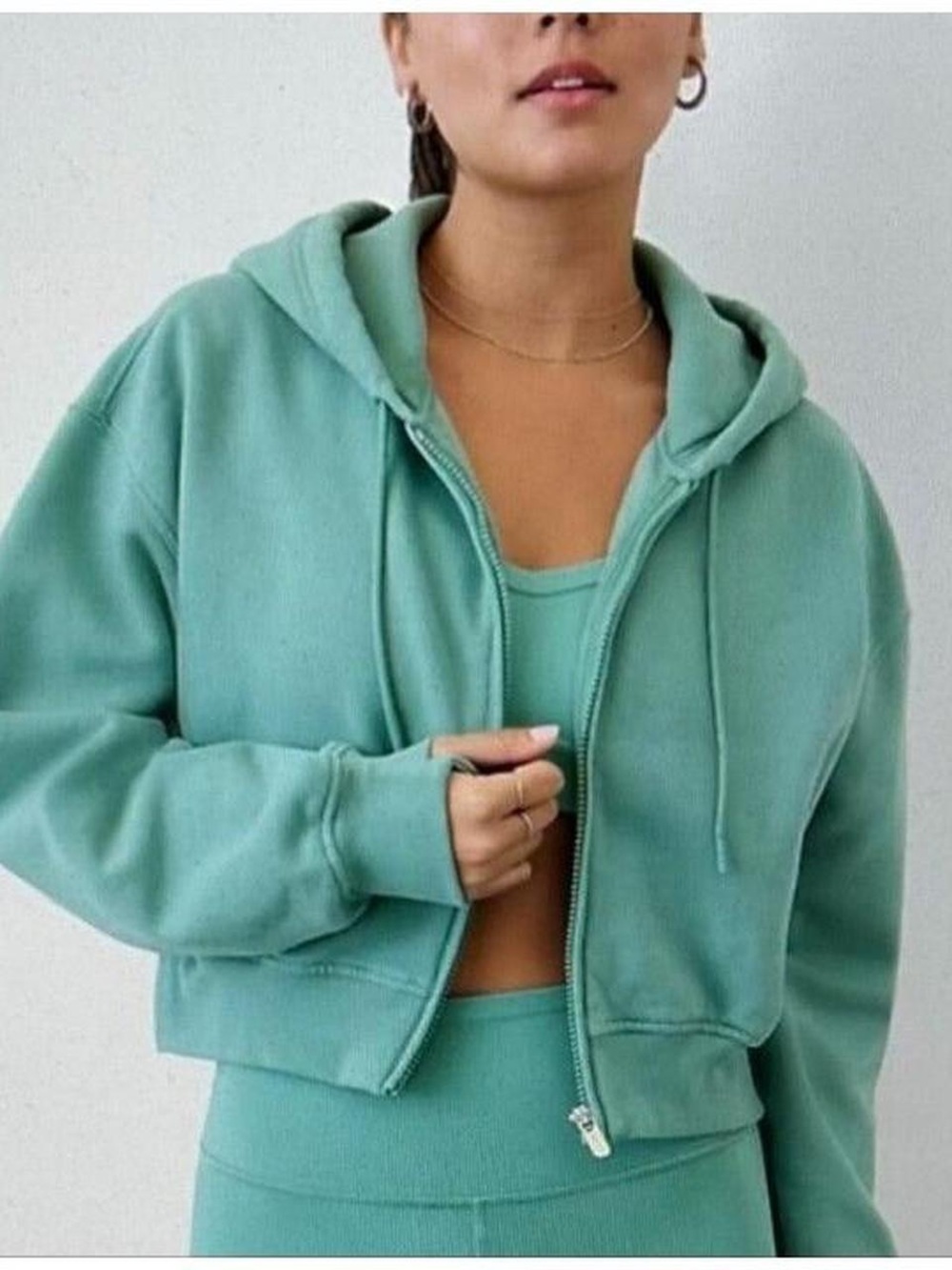 NWT Athleta Cropped Full Zip Hoodie